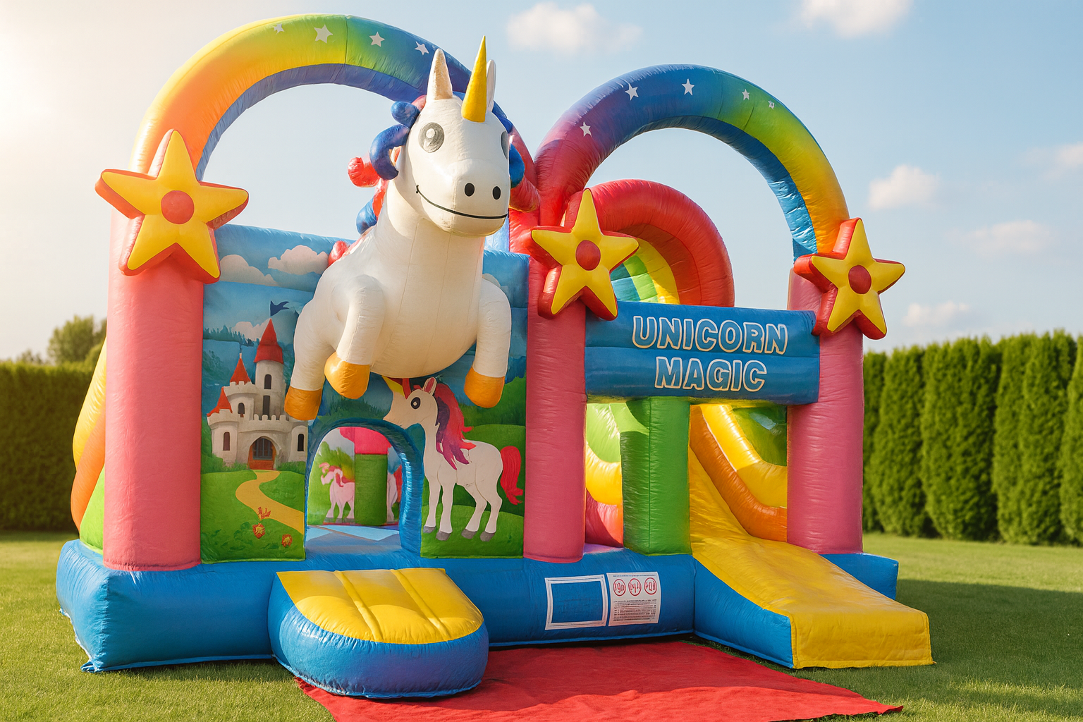 Einhorn-Hüpfburg